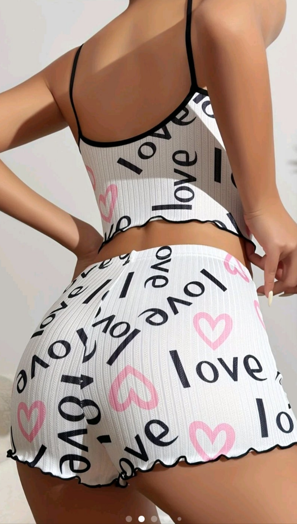 2pcs Large love pj's set