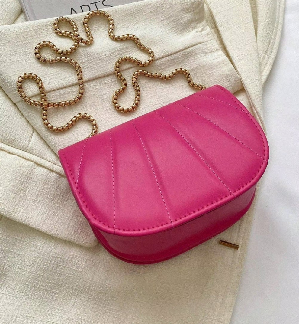 Pink flip crossbody, shoulder purse.