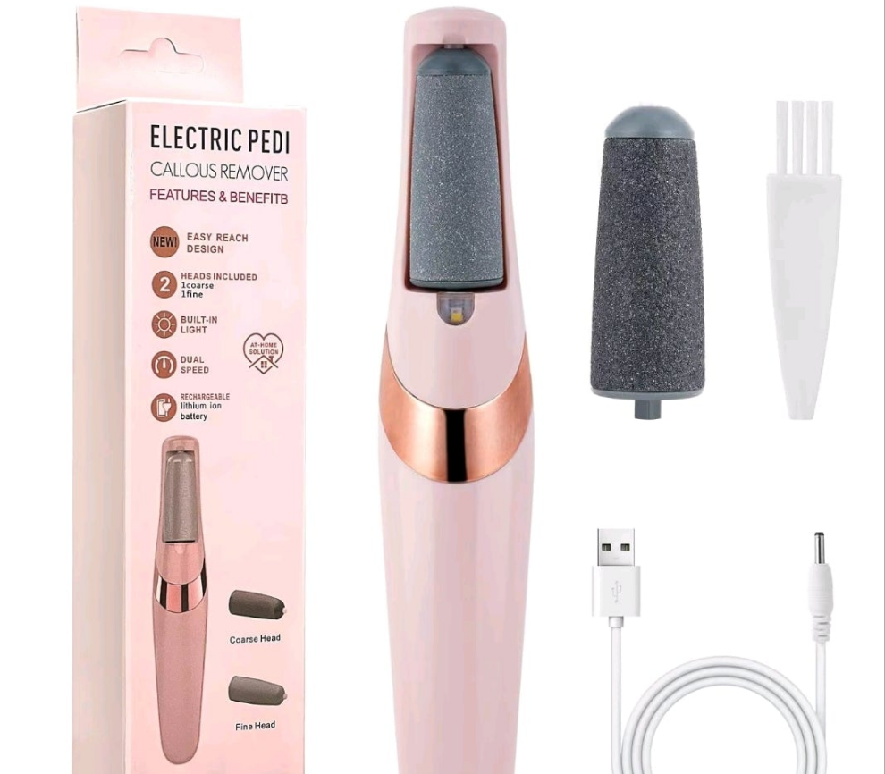Get your pedicures at home with this smooth electric wand removes calluses and much more. Rechargeable