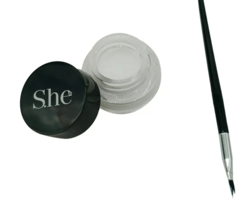 White waterproof eyeliner gel