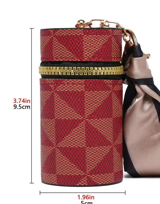 Red Lipstick lip gloss keychain holder