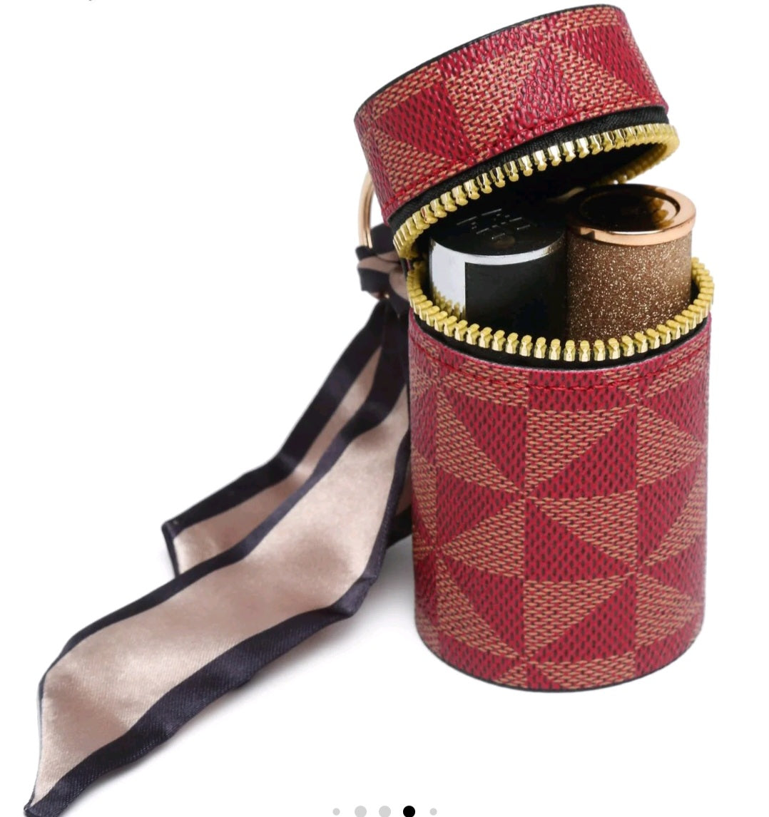 Red Lipstick lip gloss keychain holder