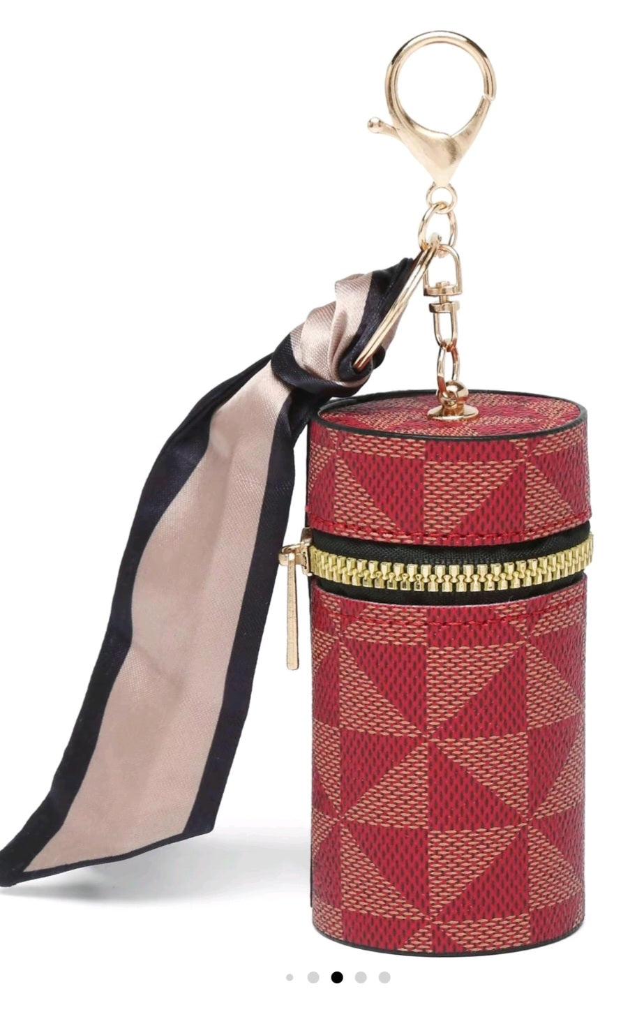 Red Lipstick lip gloss keychain holder