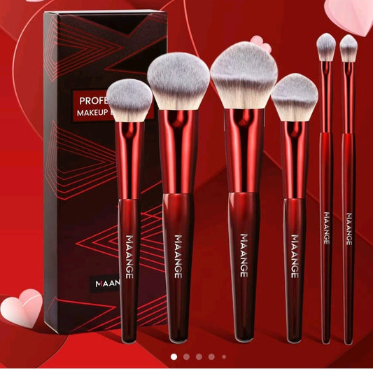 6 piece professional face brushes extremely soft